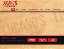 Tablet Screenshot of lucanospizzaandcatering.com